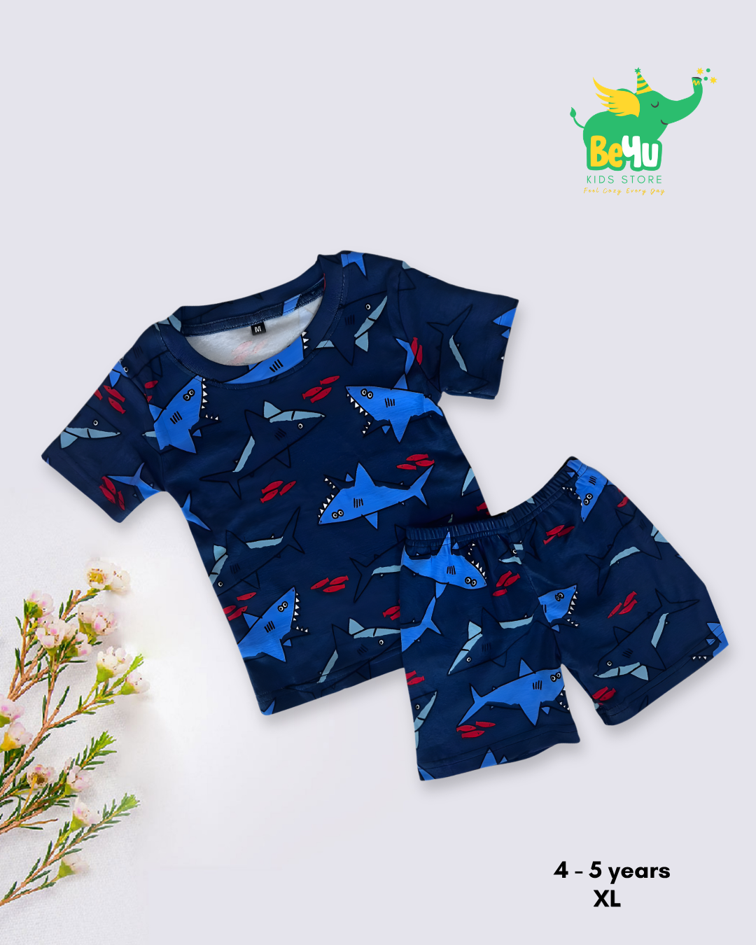 Kids Co-ord Set - Boys & Girls - Blue Shark