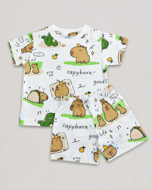 Kids Co-ord Set - Boys & Girls - Capybara Print