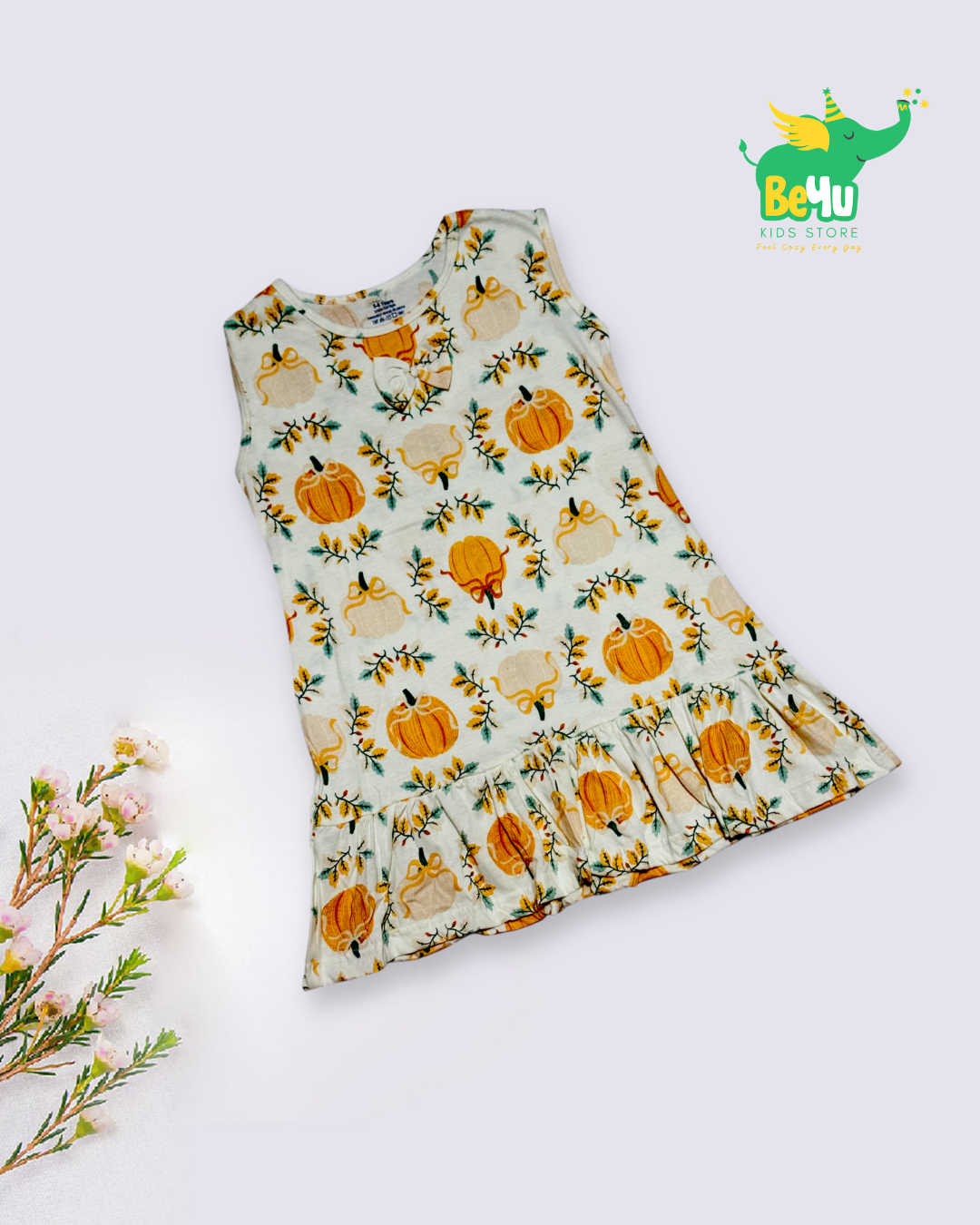 Sleeveless Frock - Orange Pumpkin