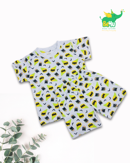 Kids Co-ord Set - Boys & Girls - Grey Batman