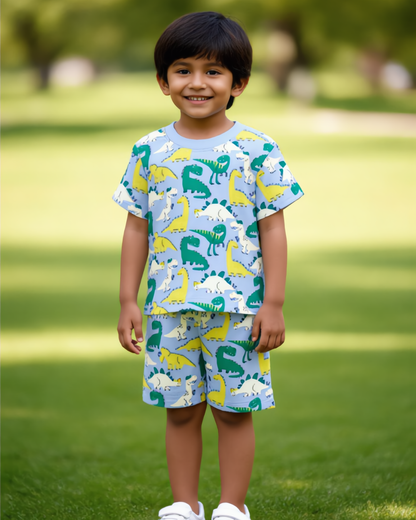 Kids Co-ord Set - Boys & Girls -  Green Dino