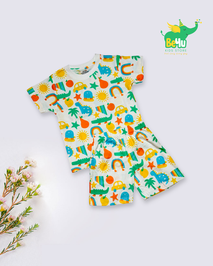 Kids Co-ord Set - Boys & Girls - Cartoon Print