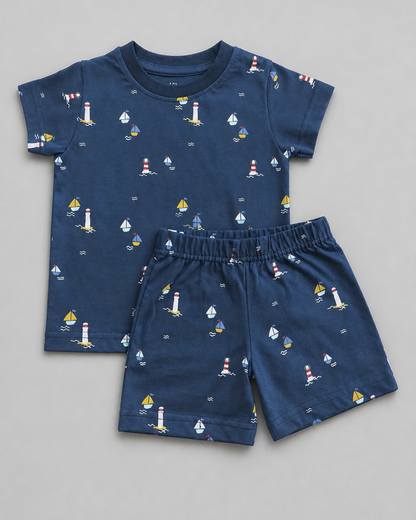 Kids Co-ord Set - Boys & Girls - Navy Blue Sailor