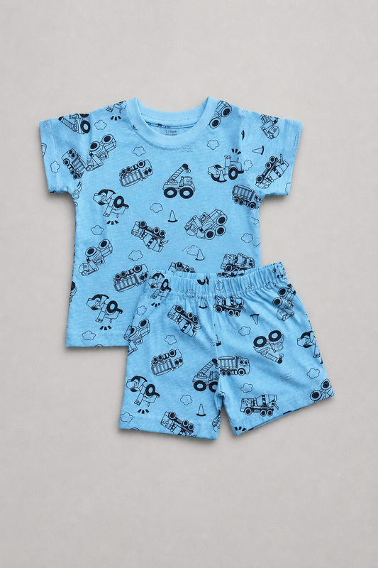 Kids Co-ord Set - Boys & Girls - Light Blue Truck