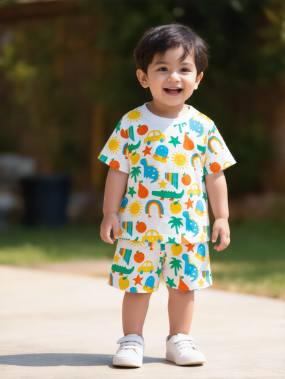 Kids Co-ord Set - Boys & Girls - Cartoon Print