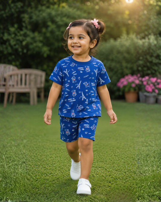 Kids Co-ord Set - Boys & Girls - Eiffel Tower Print