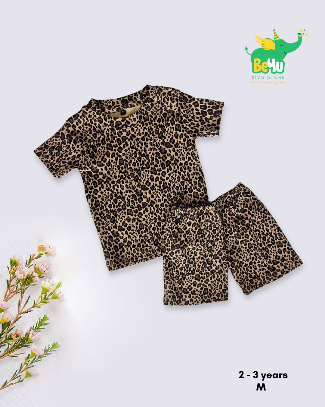 Kids Co-ord Set - Brown Tiger Print