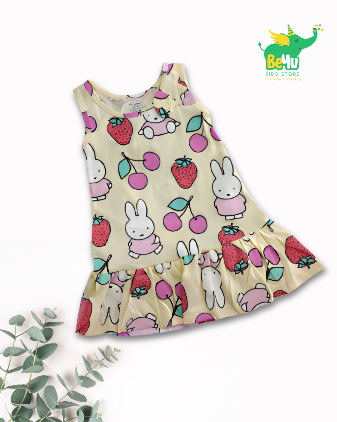 Sleeveless Frock - Bunny & Strawberry