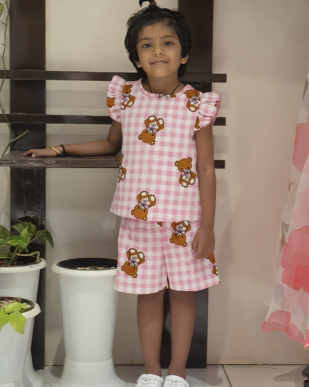 Frill Co-ord Set for Girls - Teddy Bear