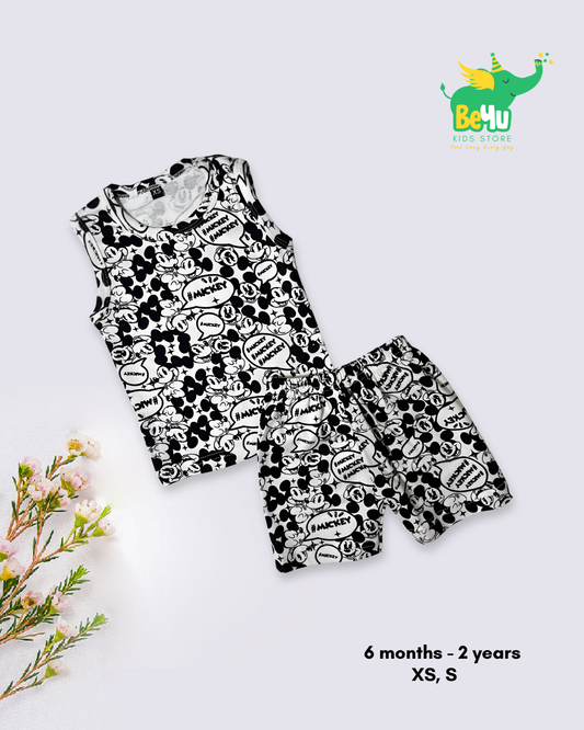 Sleeveless Baby Co-ord Set - Mickey Mouse