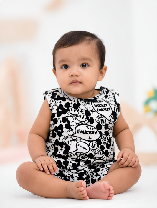 Sleeveless Baby Co-ord Set - Mickey Mouse
