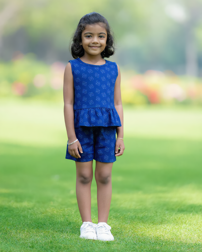 Sleeveless Co-ord Set Girls - Geometric