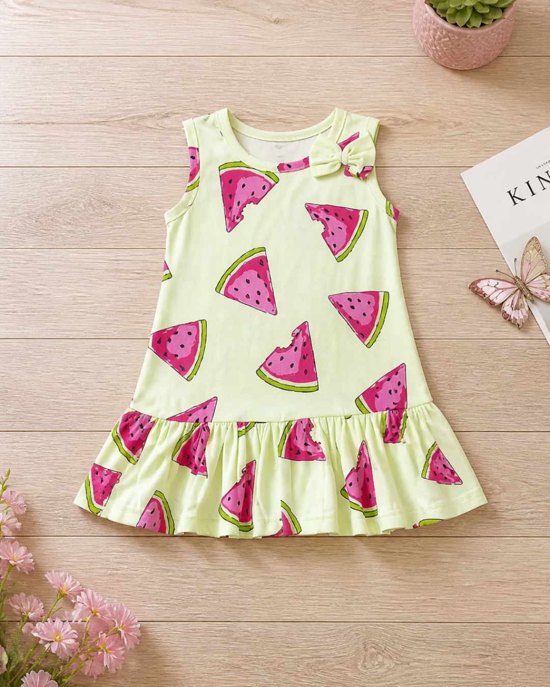 Sleeveless Frock - Watermelon Print